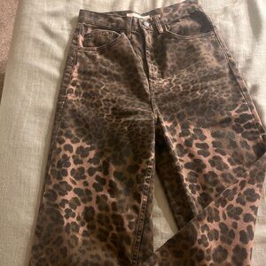 Leopard Print Women Jeans